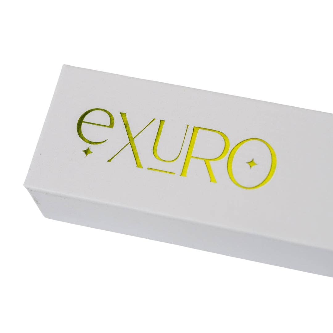 Exuro packaging for Incense Sticks featuring a sleek white design with stylish logo
