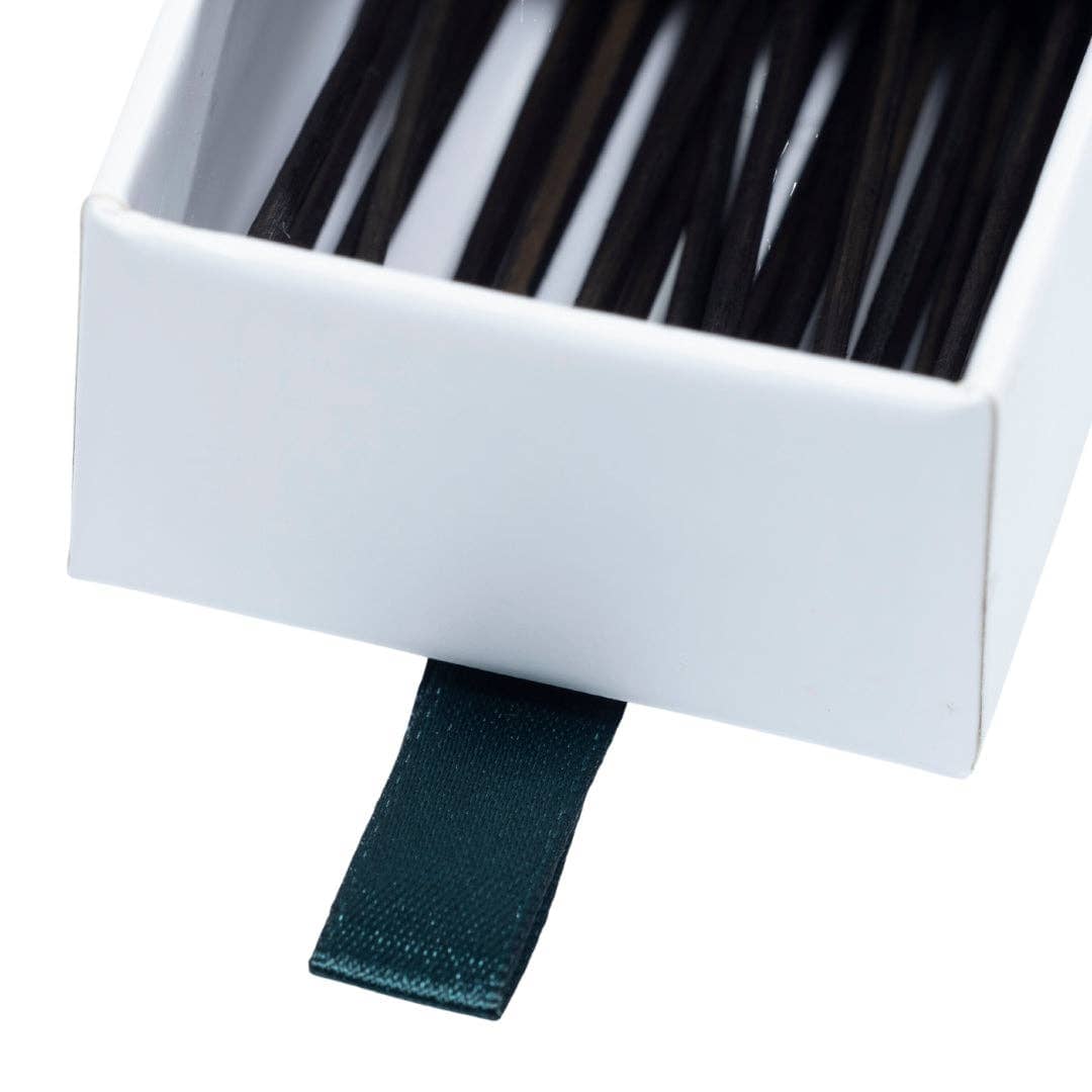 Exuro Incense Sticks in a sleek white box with a convenient pull tab for easy access