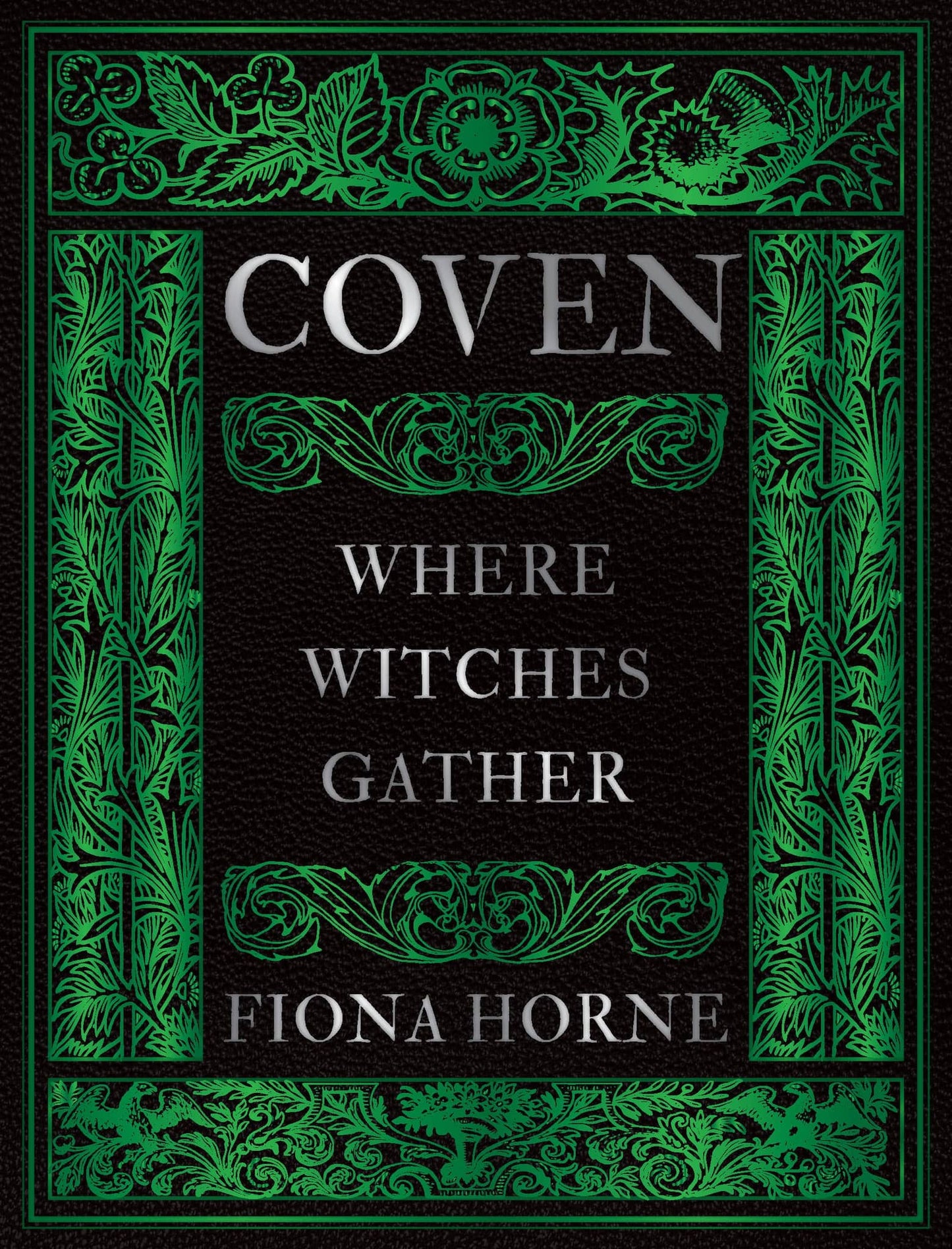 COVEN by Fiona Horne book cover featuring green ornate design and title text