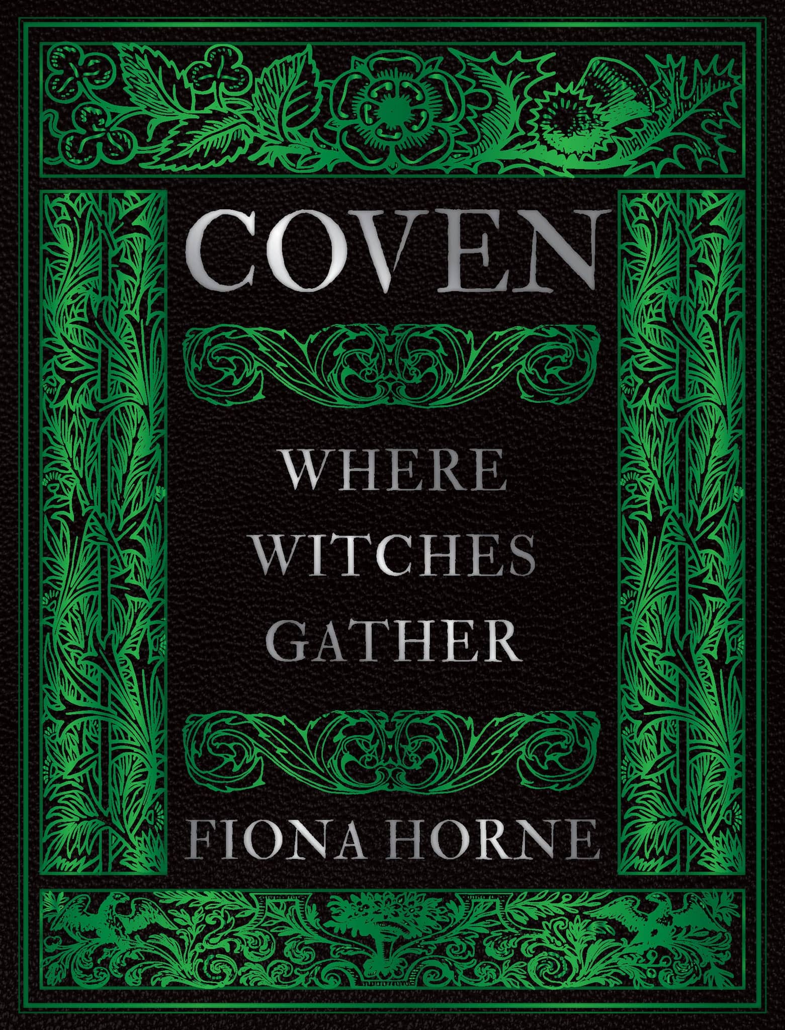 COVEN by Fiona Horne book cover featuring green ornate design and title text