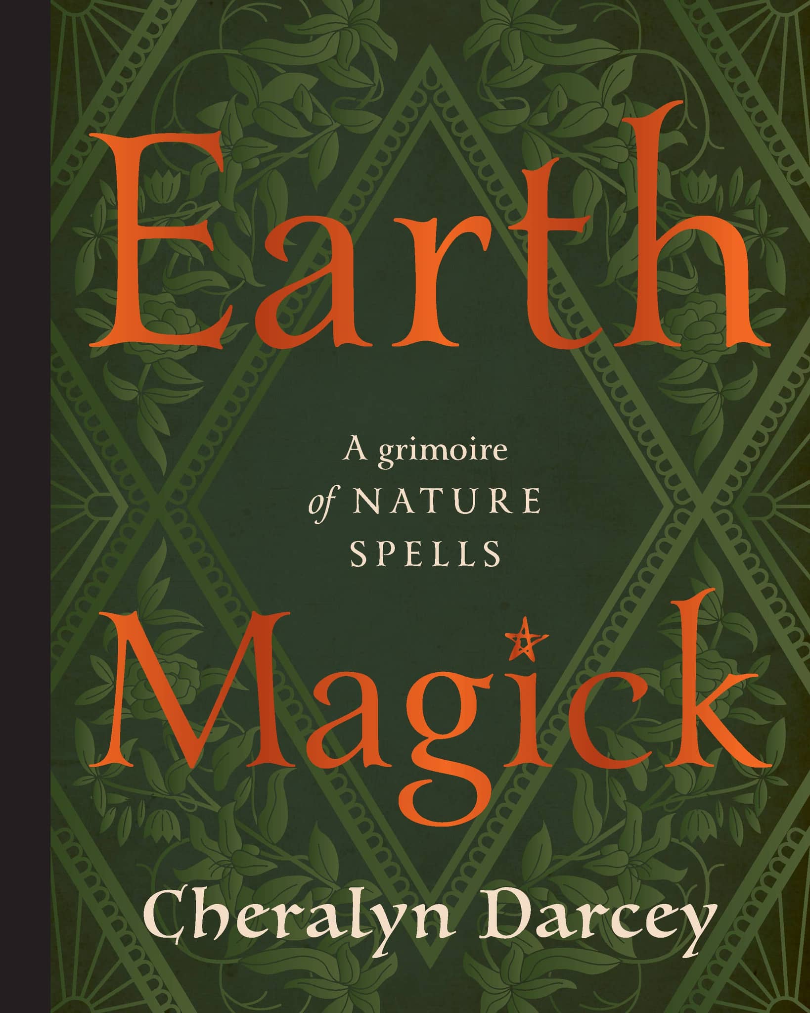 Earth Magick - Cheralyn Darcey book cover featuring a green background with nature-inspired designs