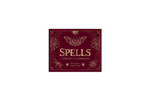Spells: A Little Deck of Enchantments by Lorriane Anderson featuring intricate moth and floral designs