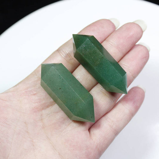 Natural Green Aventurine Double Terminated Point | Luck & Heart Chakra Stone - Seidr Magic